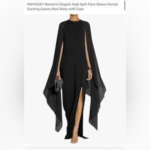 Mayfasey maxi cape dress